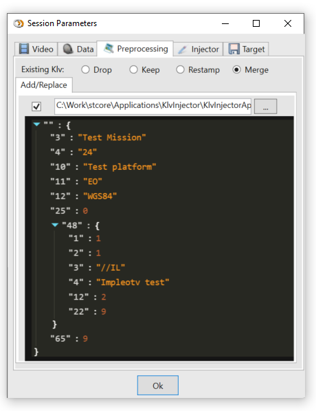 Preprocessing configuration