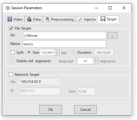 Target configuration