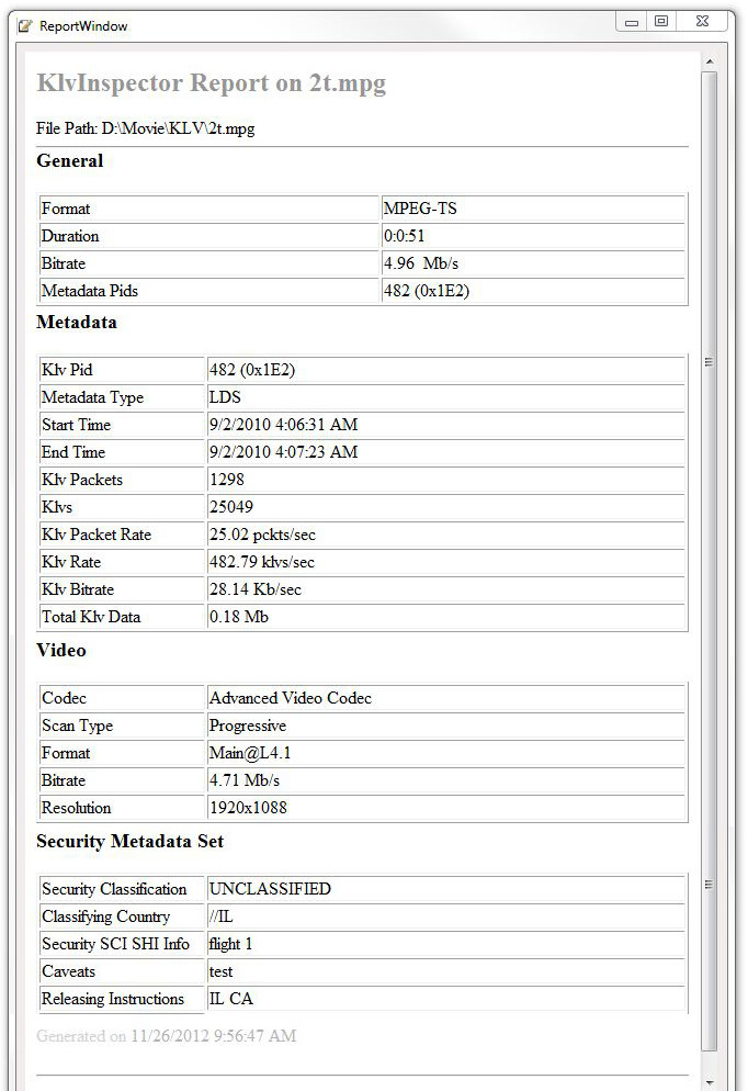 Report example