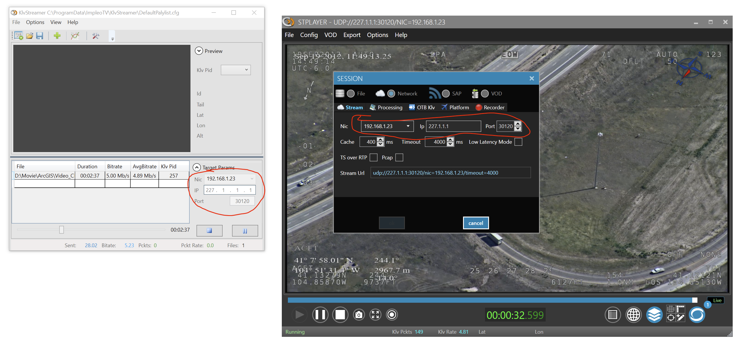Streamer / Player config