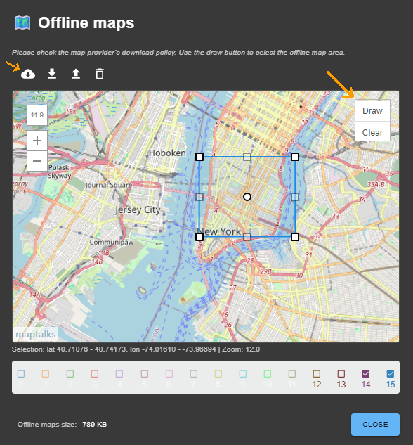 Config offline maps