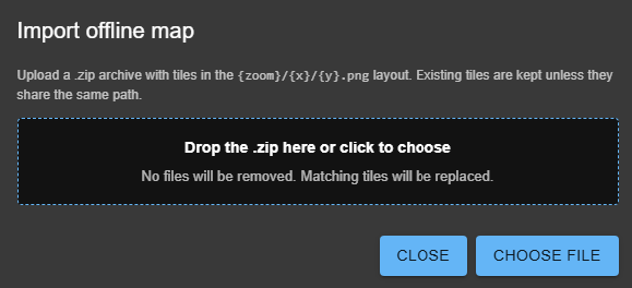Import offline maps