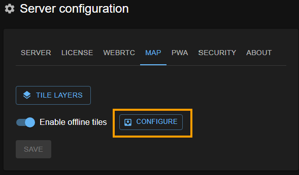 Offline Maps config