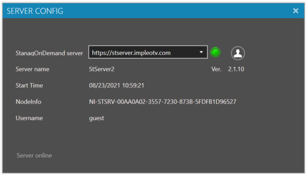 StServer configuration