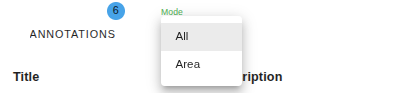 Annotation modes