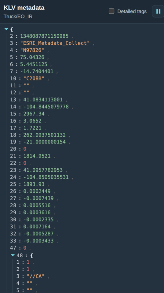 KLV metadata viewer