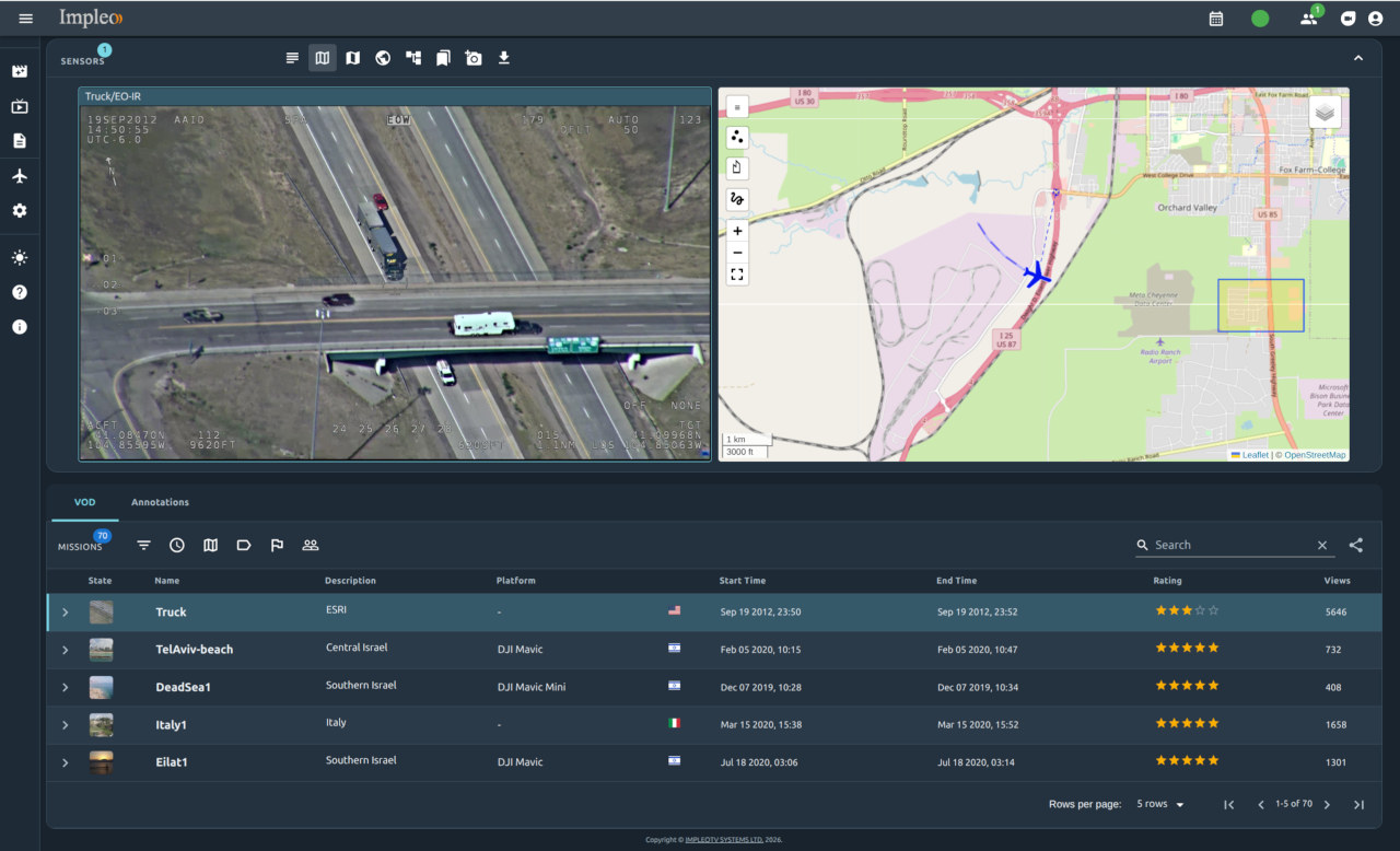 STServer mission playback interface